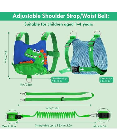 Toddler Leash for Boys  4-in-1 Leash for Kids  Toddler Harness with Leash  Child Leash for Walking with Baby Safety Anti Lost Wrist Link (Dinosaur) - Buy Online on GoSupps.com