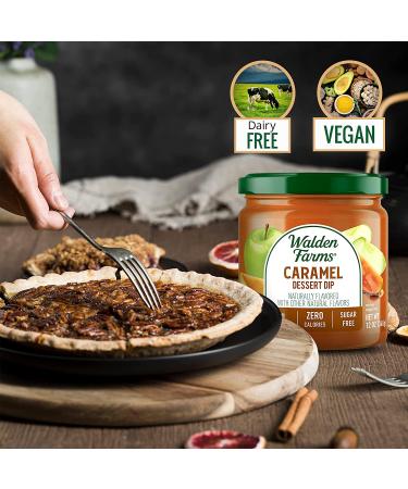 Walden Farms Caramel Dipping 12 oz Jar - Thick & Creamy  Smooth and Sweet  Vegan  Paleo and Keto Friendly  0g Net Carbs - Dessert Dip for Pretzels  Cookies  Strawberries  Pastries  Bananas and More - Buy Online on GoSupps.com