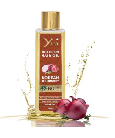 Yana Red Onion Hair Oil | Organic Hair Growth Serum with Bhringraj & Black Seed | Essential Treatment for Men & Women | Pure Red Onion Oil - Buy Online on GoSupps.com