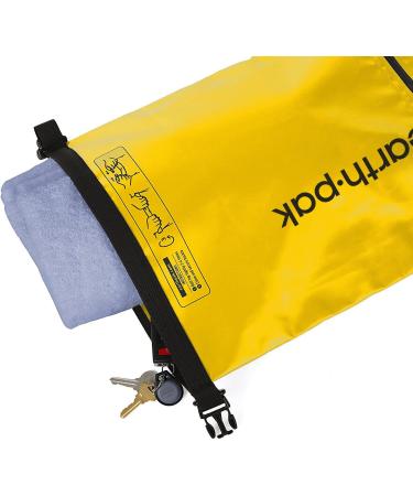 Earth Pak- Waterproof Dry Bag with Front Zippered Pocket Keeps Gear Dry for Kayaking  Beach  Rafting  Boating  Hiking  Camping and Fishing with Waterproof Phone Case 10L Yellow - Buy Online on GoSupps.com