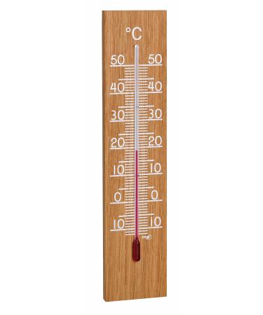 TFA Dostmann Analogue Indoor Outdoor Thermometer 12.1054.01 Weatherproof High Accuracy Oak Oak L 46 x W 12 x H 200 mm - Buy Online on GoSupps.com
