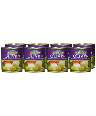 Buy Feinkost Dittmann Garlic Cream Filled Olives - 8 x 85g | International Shipping Available - Buy Online on GoSupps.com