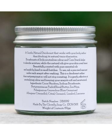 Clovelly Soap Co Natural Handmade Deodorant Balm Rose Geranium 60g Glass Jar - Buy Online on GoSupps.com
