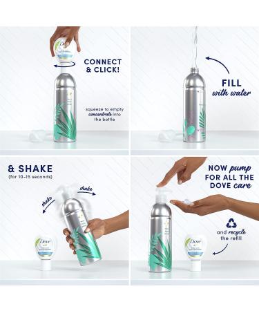 Dove Daily Moisture Concentrate Refill - 4 Fl Oz - For Soft Skin & Lasting Nourishment - Use with Dove Reusable Bottle - Buy Online on GoSupps.com