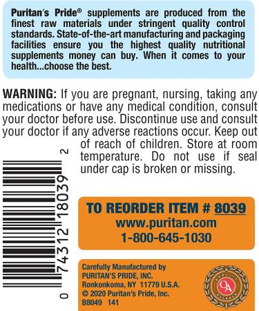 Quercetin Dihydrate + Vitamin C 1400mg for Immune Support - Puritan's Pride 100 Count - Buy Online on GoSupps.com