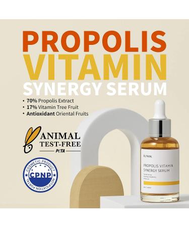 IUNIK Propolis 70% Vitamins 17% Serum - Calming, Soothing, Nourishing for Dry, Damaged, Dull, Sensitive Skin - Korean Skincare - Buy Online on GoSupps.com