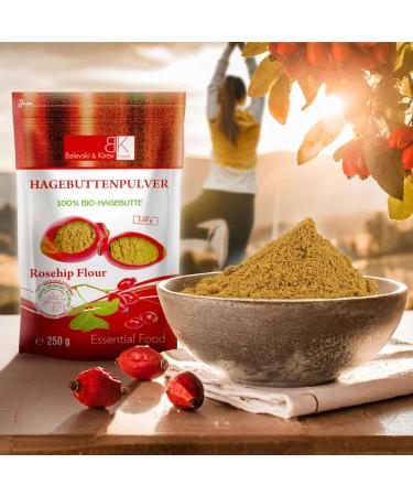 Buy 100% Bio Gluten-Free Rosehip Powder | Vitamin C & Omega-3 6 | Intestinal Health & Immune Support | 250g - Rosebead Powder - Buy Online on GoSupps.com