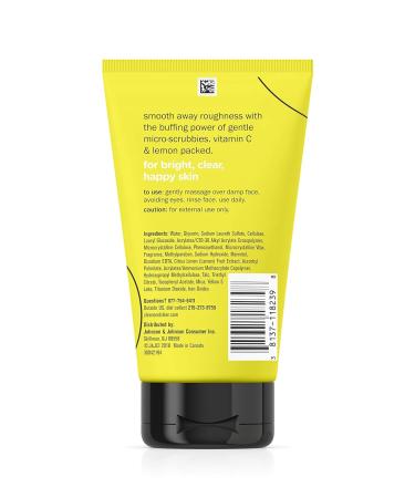 Clean & Clear Lemon Zesty Facial Scrub - Oil-Free Vitamin C Face Scrub with Lemon Extract Buffs & Brightens 4.2 oz (Pack of 2 - Buy Online on GoSupps.com