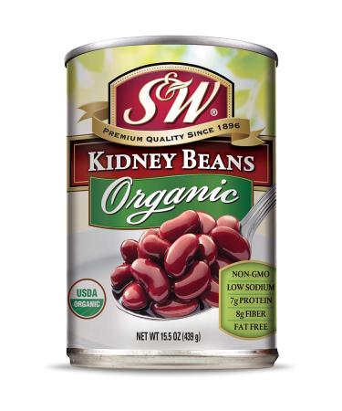 S&W - Organic Kidney Beans - 15.5 Oz. Can (Pack Of 8)