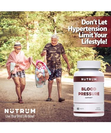 Nutrum Blood Pressure Support Supplement with Hawthorn, Hibiscus, and Garlic - Promotes Healthy Cardiovascular Function - Vitamins & Herbs for Heart Health - Buy Online on GoSupps.com