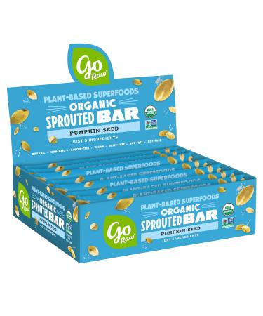 Go Raw Pumpkin Seed Bars | Keto | Gluten Free Snacks | Vegan | Organic | Paleo | Superfood (10 Bars) Pumpkin Seed Pack of 10