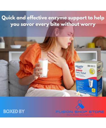 Dairy Pills for Lactose Intolerance- Fast Acting Relief Vanilla Flavor 32 chewable Tablets Lactaid Chewables Lactase Enzyme (Pack of 2) Boxed by Fusion Shop Store - Buy Online on GoSupps.com