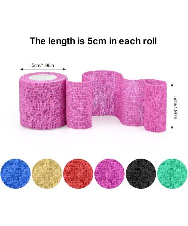 12 Roles Self-Adhesive Bandage | Cohesive Elastic Bandages for First Aid & Pet Care - 5cm x 4.5m | 12PCs - Buy Online on GoSupps.com