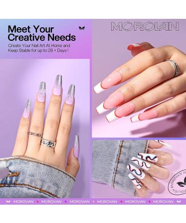Morovan Acrylic Nail Kit with Drill and UV Light - Professional Set for Nail Extensions, Glitter Powder, and Nail Art - DIY Starter Kit for Home - Multicolor - Buy Online on GoSupps.com