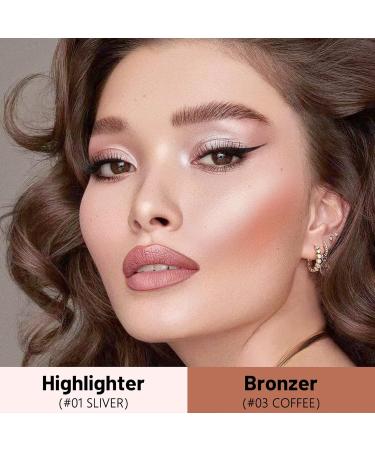 2 PCs Contouring Stick Set - Cream Bronzer & Highlighter for Long-Lasting Face Make-up | Universal Shade - Enhance Your Contours & Glow - Buy Online on GoSupps.com
