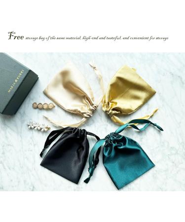 Luxury Silk Eye Sleep Mask | Satin Eye Cover for Optimal Sleep | Includes Silk Storage Bag - Black - Buy Online on GoSupps.com