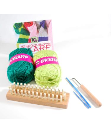 Authentic Knitting Board Scarf Kit - Lime Green Yarn KK6420 - Buy Online on GoSupps.com