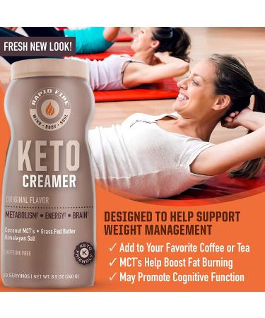 RAPID FIRE Ketogenic Creamer with MCT Oil - Weight Loss & Keto Diet  8.5 oz - Buy Online on GoSupps.com