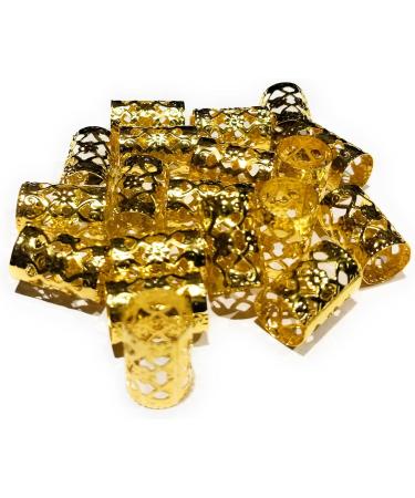 Long Gold Braiding Hair Cuff Clip Buckle Adjustable Dreadlock Braids Decorative Hair Accessories 18by10mm 20 Gold - Buy Online on GoSupps.com