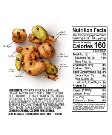 Sahale Snacks Asian Sesame Edamame & Nut Snack Mix - 4 oz | Healthy Snack - Buy Online on GoSupps.com