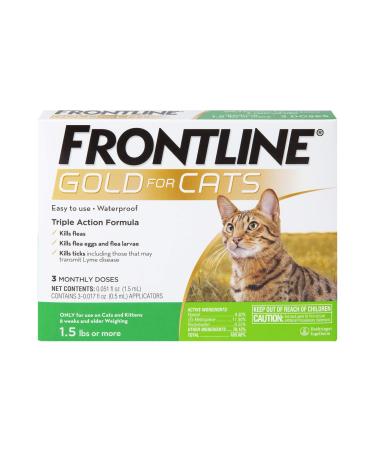 FRONTLINE Gold for Cats Flea & Tick Spot Treatment 3 count