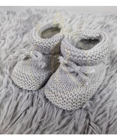 Royal Icon Baby Booties 0-3 Months - Warm & Safe Baby Slippers - Knitted Bow Baby Boots - Grey Ri359 - Buy Online on GoSupps.com