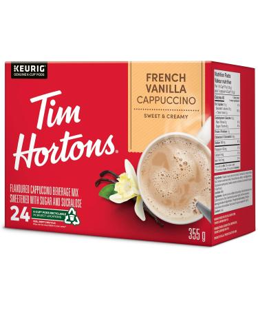 Tim Hortons French Vanilla Cappuccino K-Cup Pods 24 Pack Coffee - Buy Online on GoSupps.com
