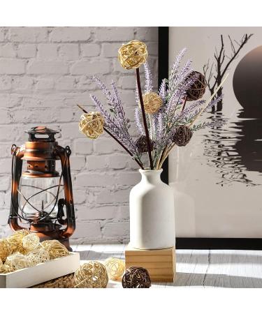 Wicker Rattan Balls Decorative Orbs for Centerpiece Vase Fillers - 36 Pcs in 4 Sizes (White, Wood Color, Light Tan, Coffee) - Ideal for Spring, Summer Craft, Wedding, Party Decor - Buy Online on GoSupps.com