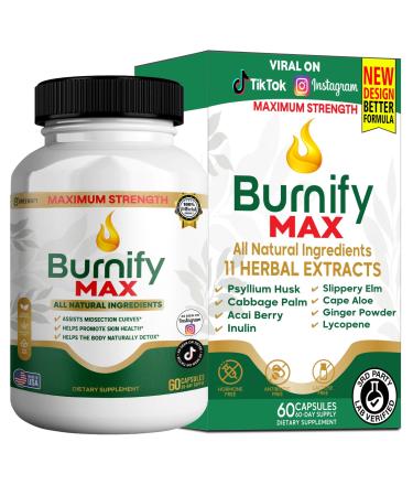 GREENVIFY Burnify Max Dietary Supplement Maximum Strength All Natural Ingredients 60 Capsules 30-Day Supply (1)