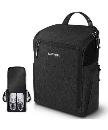 Dachgo Golf Shoe Bag Shoe Carrying Bags with Zipper and Ventilation & Outside Pocket for Men and Women Black Golf Sport