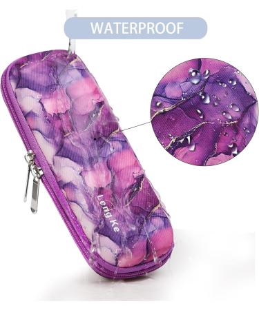 Bomkee Insulin Pen Bag | Cooling Medication Bag for On-the-Go Diabetes | Holds Insulin Pens & Glucose Meters | Includes 2 Fridge Packs - Marble Violet - Buy Online on GoSupps.com