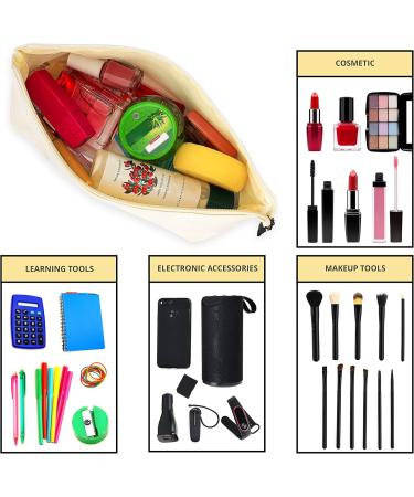 Belle Vous 6-Piece White Cosmetic Bag Set | Large Multi-Purpose Fabric Bags for Men & Women | Ideal for Cosmetics Crafts & Accessories - Buy Online on GoSupps.com