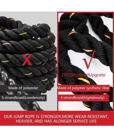 2LB/3LB/5LB Weighted Jump Rope for Men & Women - Heavy Skipping Rope for Total Body Workouts, Power Training & Muscle Building - Upgraded Edition Fitness Tool - Buy Online on GoSupps.com