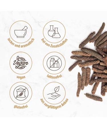Long Pepper Monte Nativo 250g - 100% Natural Pure Long Peppercorns for Cooking | Ideal for Pepper Mill - Buy Online on GoSupps.com