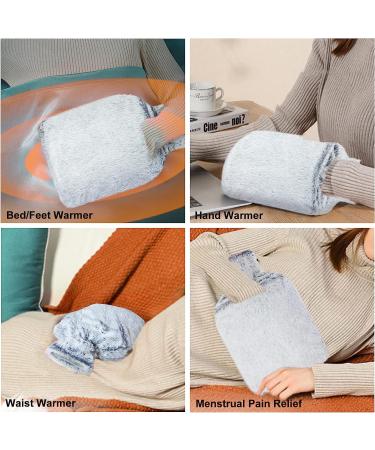 Fythao Rubber Hot Water Bottle - Pain Relief, Cramps, Bed Warmer - Blue & Gray - Buy Online on GoSupps.com