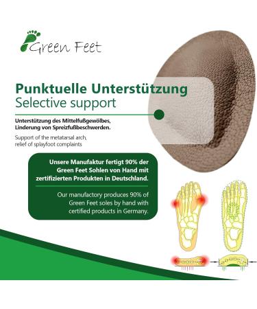 Buy Orthopedic Midfoot Pelottes - 2 Pairs Real Leather Size 44 Brown - Unisex Foot Support for Shoes & Sandals - Buy Online on GoSupps.com