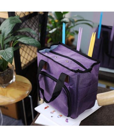 KOKNIT Yarn Storage Container - Portable Craft Tote Bag for Yarn, Projects, and Tools - Purple - Buy Online on GoSupps.com