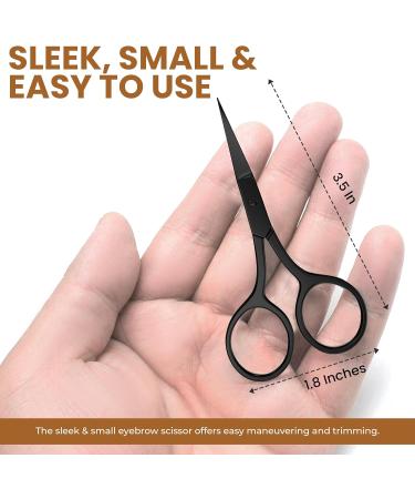 Utopia Care Facial Scissors for Men & Women - Precision Small Scissors for Beard Nose Mustache & Eyebrows Hair - Black - Buy Online on GoSupps.com