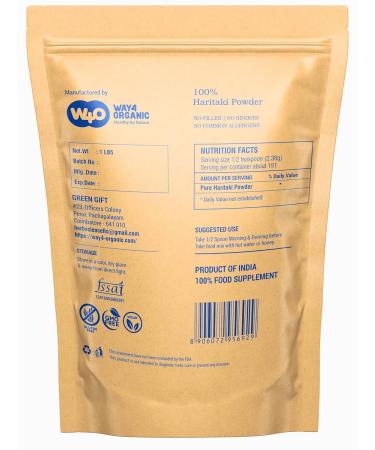 Haritaki Powder 48 Ounces (3 Pounds) Pack of 3 Terminalia Chebula (Kadukkai) Best Detoxification - Way4Organic 16 Ounce (Pack of 3) - Buy Online on GoSupps.com