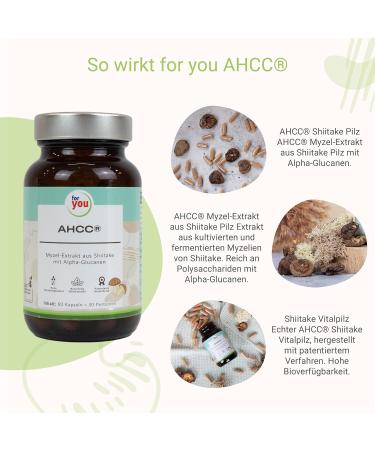 AHCC 60 Capsules - 1 000 mg Shiitake Mushroom Extract for Immune Support | High Bioavailability & Original Formula - Buy Online on GoSupps.com