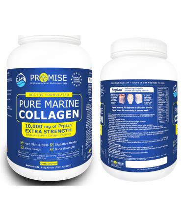 825gm (29oz) Hydrolyzed Marine Collagen Peptides with 9g of Protein to Support Joints Hair Skin and Nails - Unflavored Hydrolyzed Supplement
