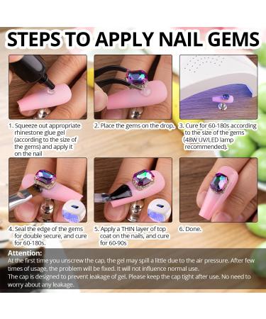 Super Strong 30ml Nail Rhinestone Glue Gel Set - Professional and Home Use - Buy Online on GoSupps.com