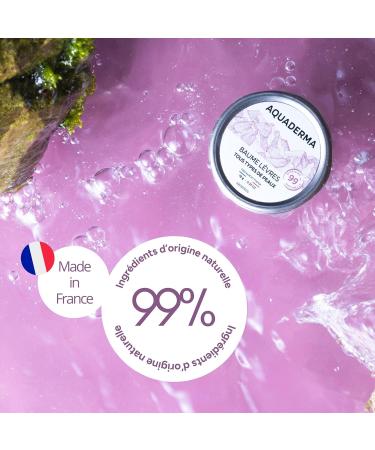 Aquaderma Lip Balm Coconut Oil & Sunflower 10g - Multi-Purpose Aluminum Pot - 99% Natural Origin & Made in France - Moisturizes and Protects - Buy Online on GoSupps.com