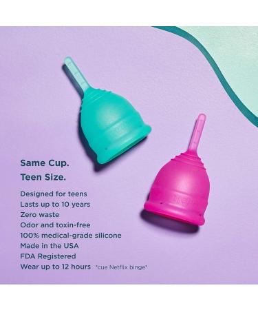 Saalt Teen Menstrual Cup - Sensitive & Reusable - 12-Hour Wear - Tampon & Pad Alternative (Wild Rose) - Buy Online on GoSupps.com