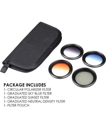 Z-Prime 16mm Multicoated Graduated Color Filter Kit for Ztylus Z-Prime Lens: CPL, Orange Sunset, Sky Blue, ND Filters - Buy Online on GoSupps.com