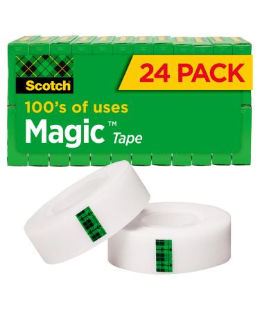 Scotch Brand Magic Tape  Numerous Applications  Cuts Cleanly  Engineered for Office and Home Use  3/4 x 1000 Inches  Boxed  24 Refill Rolls (810K24)