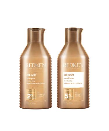 Redken All Soft Conditioner | For Dry/Brittle Hair | Moisturizes & Provides Intense Softness | With Argan Oil Shampoo & Conditioner, 10.1 Fl Oz - Buy Online on GoSupps.com