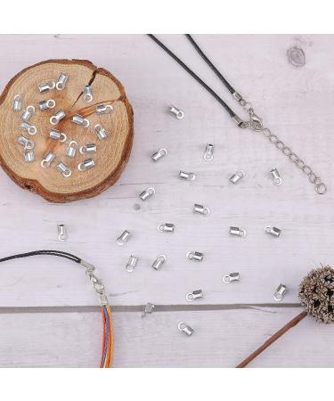 304 Stainless Steel Fold Over Cord Ends 3x8mm - 100 Pieces | Jewelry Making Connectors - Buy Online on GoSupps.com