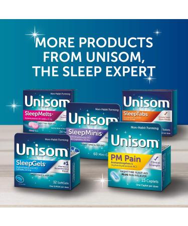 Unisom SleepGels - Effective Nighttime Sleep Aid with Diphenhydramine HCI 50 mg - 8 SoftGels for Better Sleep - Buy Online on GoSupps.com