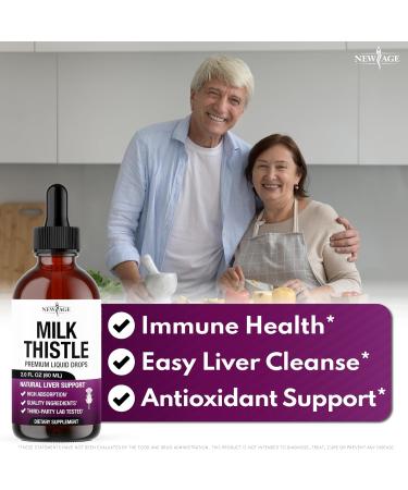 Milk Thistle Liquid Drops All Natural Milk Thistle Extract with Silymarin High Absorption Non-GMO Gluten-Free 8 oz - Buy Online on GoSupps.com